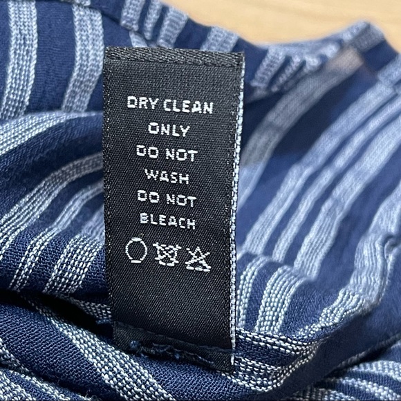 Madewell x Christy Dawn Bonnie Striped Mini Dress Size M Blue - Picture 14 of 14